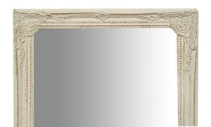 Biscottini Specchio Specchiera da parete e appendere verticale/orizzontale L35xPR4xH82 cm finitura bianco anticato