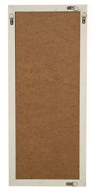 Biscottini Specchio Specchiera da parete e appendere verticale/orizzontale L35xPR4xH82 cm finitura bianco anticato