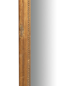 Biscottini Specchio Specchiera da parete e appendere verticale/orizzontale L35xPR4xH82 cm finitura foglia oro anticato