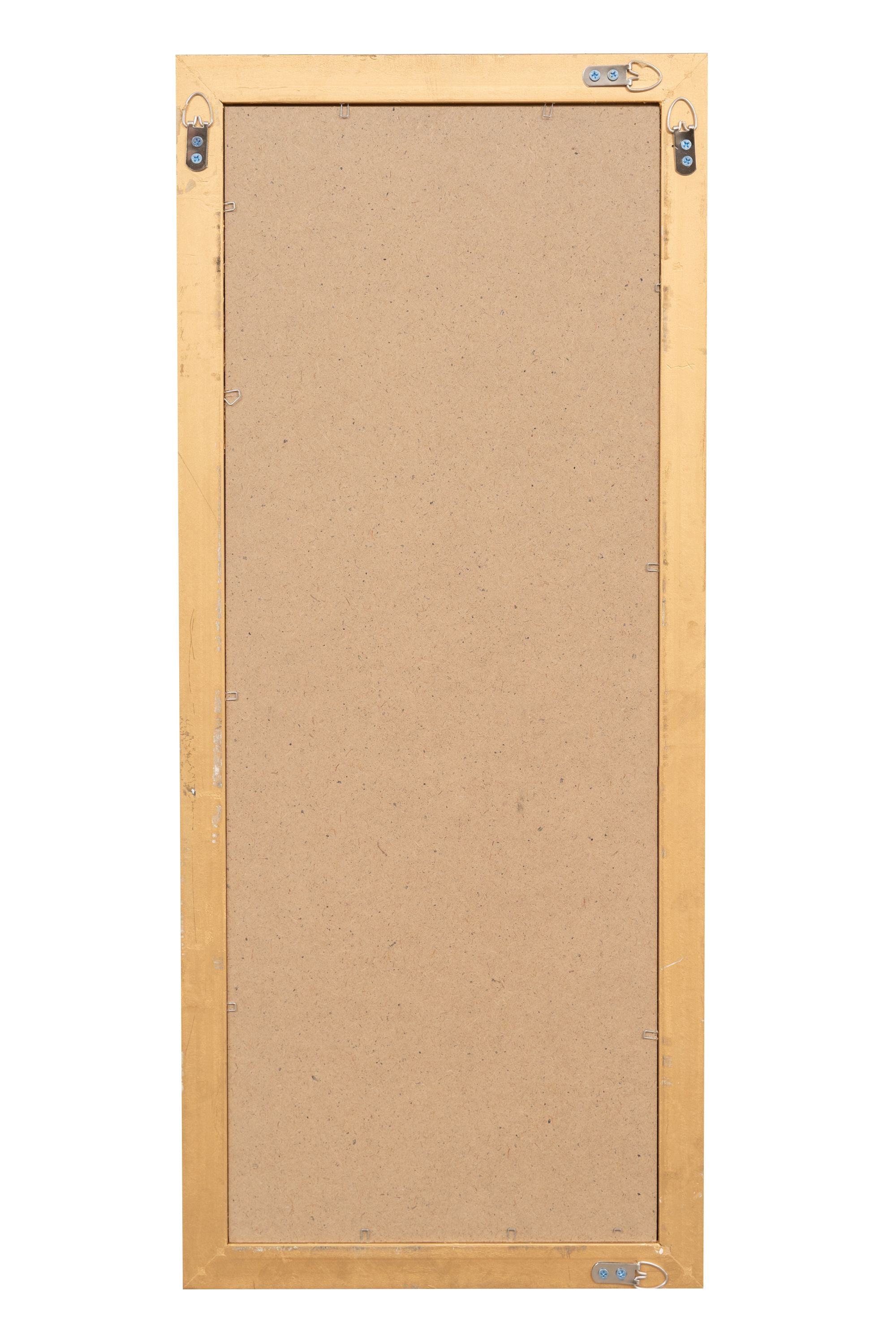 Biscottini Specchio Specchiera da parete e appendere verticale/orizzontale L35xPR4xH82 cm finitura foglia oro anticato