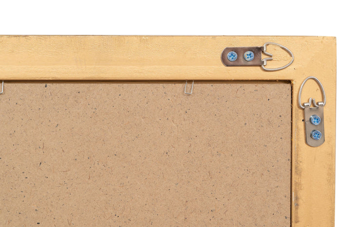 Biscottini Specchio Specchiera da parete e appendere verticale/orizzontale L35xPR4xH82 cm finitura foglia oro anticato
