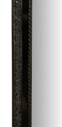 Biscottini Specchio Specchiera da parete e appendere verticale/orizzontale L35xPR4xH82 cm finitura nero lucido