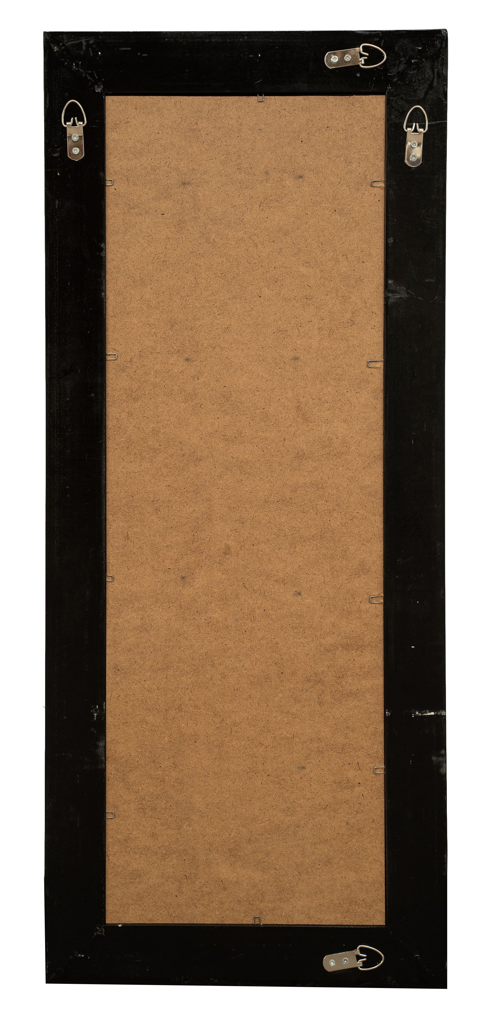 Biscottini Specchio Specchiera da parete e appendere verticale/orizzontale L35xPR4xH82 cm finitura nero lucido