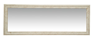 Biscottini Specchio Specchiera da parete e appendere verticale/orizzontale L50xPR4xH140 cm finitura bianco anticato