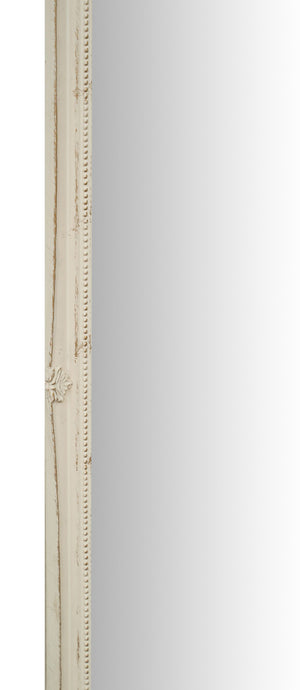 Biscottini Specchio Specchiera da parete e appendere verticale/orizzontale L50xPR4xH140 cm finitura bianco anticato