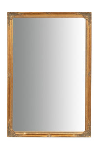 Biscottini Specchio Specchiera da parete e appendere verticale/orizzontale L60xPR4xH90 cm finitura foglia oro anticato