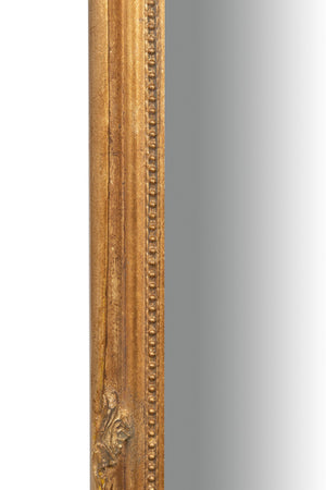 Biscottini Specchio Specchiera da parete e appendere verticale/orizzontale L60xPR4xH90 cm finitura foglia oro anticato