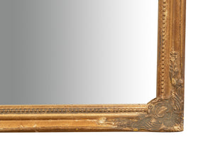 Biscottini Specchio Specchiera da parete e appendere verticale/orizzontale L60xPR4xH90 cm finitura foglia oro anticato