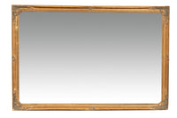 Biscottini Specchio Specchiera da parete e appendere verticale/orizzontale L60xPR4xH90 cm finitura foglia oro anticato