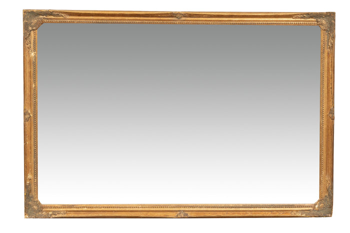 Biscottini Specchio Specchiera da parete e appendere verticale/orizzontale L60xPR4xH90 cm finitura foglia oro anticato