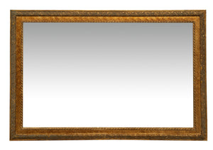 Biscottini Specchio Specchiera da parete e appendere verticale/orizzontale L60xPR4xH90 cm finitura foglia oro anticato