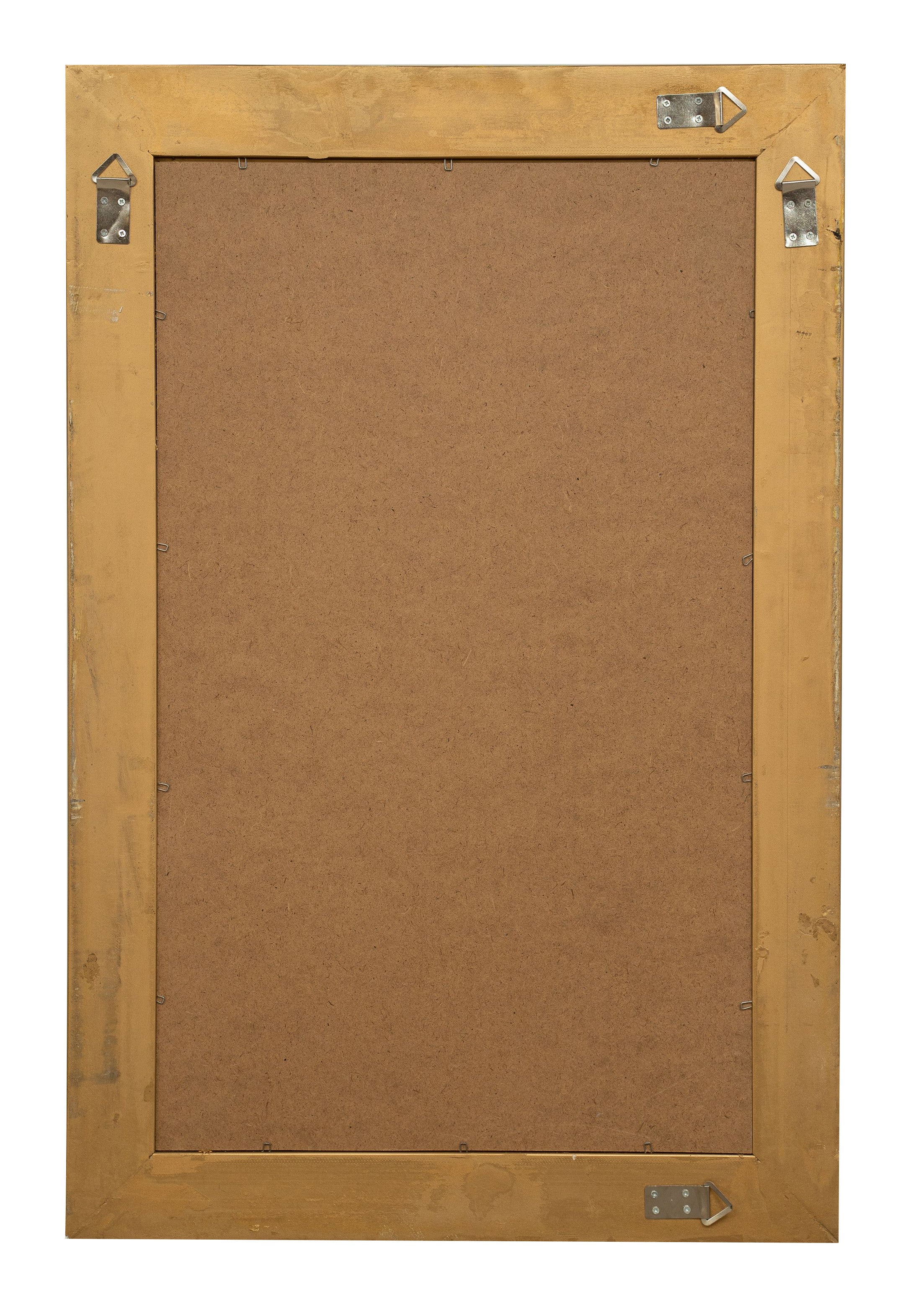 Biscottini Specchio Specchiera da parete e appendere verticale/orizzontale L60xPR4xH90 cm finitura foglia oro anticato