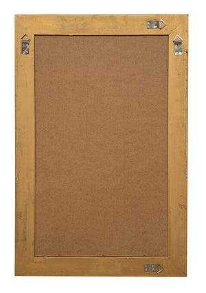 Biscottini Specchio Specchiera da parete e appendere verticale/orizzontale L60xPR4xH90 cm finitura foglia oro anticato