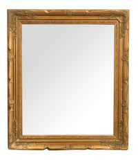 Biscottini Specchio Specchiera da parete e appendere verticale/orizzontale L64xPR4xH74 cm finitura foglia oro anticato.