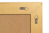 Biscottini Specchio Specchiera da parete e appendere verticale/orizzontale L64xPR4xH74 cm finitura foglia oro anticato.