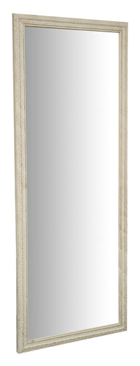 Biscottini Specchio Specchiera da parete e appendere verticale/orizzontale L72xPR3xH180 cm finitura bianco anticato