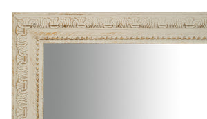 Biscottini Specchio Specchiera da parete e appendere verticale/orizzontale L72xPR3xH180 cm finitura bianco anticato