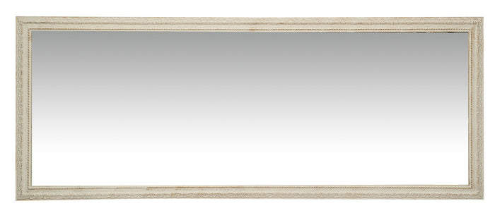 Biscottini Specchio Specchiera da parete e appendere verticale/orizzontale L72xPR3xH180 cm finitura bianco anticato