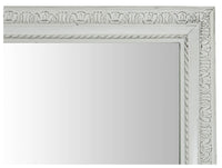 Biscottini Specchio Specchiera da parete e appendere verticale/orizzontale L72xPR4xH180 cm finitura bianca anticata.