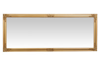 Biscottini Specchio Specchiera da parete e appendere verticale/orizzontale L72xPR4xH180 cm finitura foglia oro anticato.