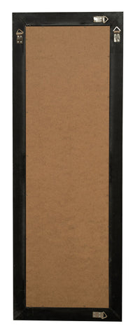 Biscottini Specchio Specchiera Impero da parete e appendere verticale/orizzontale L50xPR4xH140 cm finitura argento e nero anticato