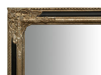 Biscottini Specchio Specchiera Impero da parete e appendere verticale/orizzontale L72xPR4xH132 cm finitura argento e nero anticato