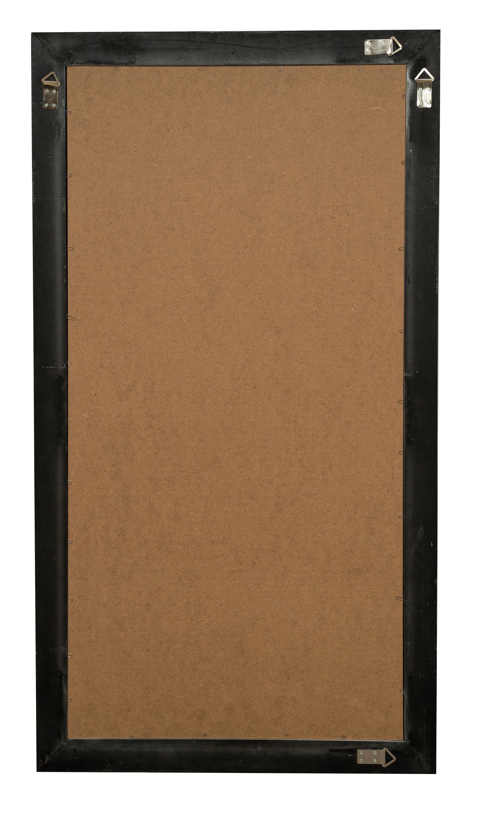 Biscottini Specchio Specchiera Impero da parete e appendere verticale/orizzontale L72xPR4xH132 cm finitura argento e nero anticato