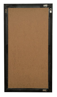 Biscottini Specchio Specchiera Impero da parete e appendere verticale/orizzontale L72xPR4xH132 cm finitura argento e nero anticato