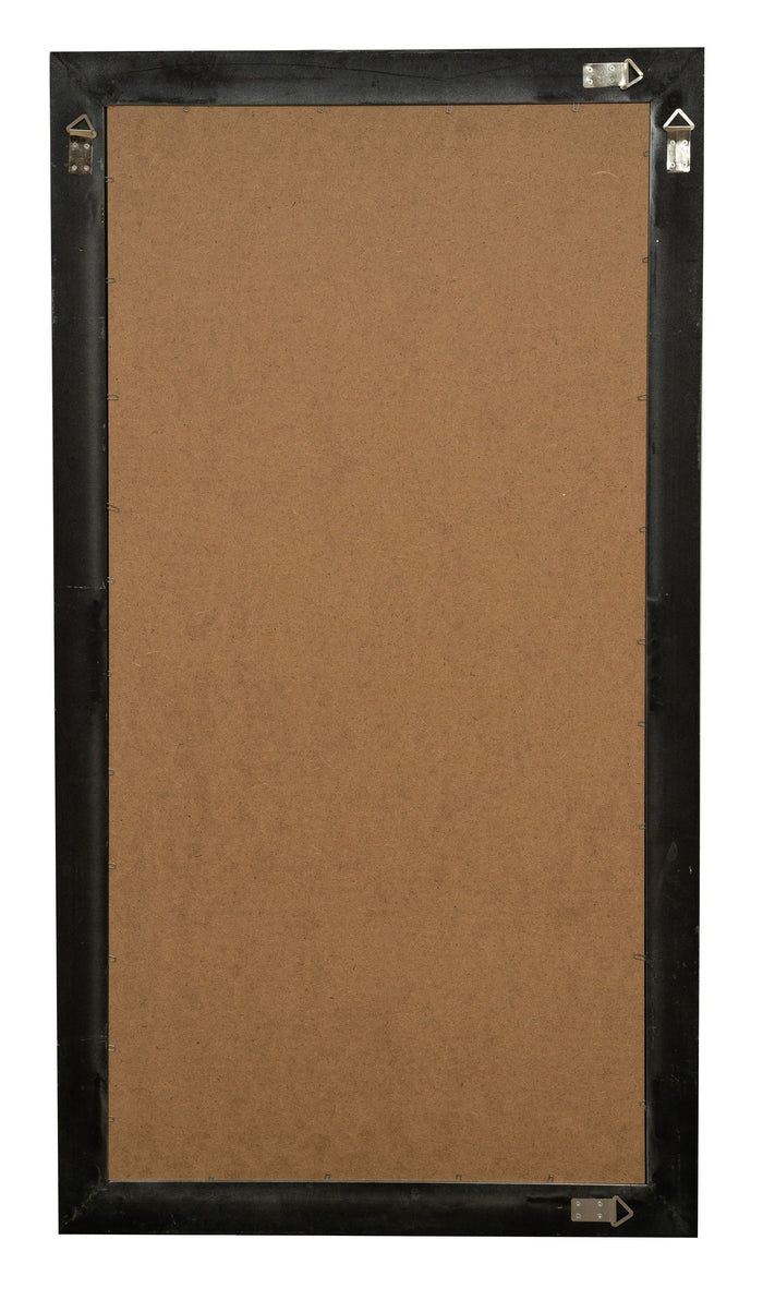 Biscottini Specchio Specchiera Impero da parete e appendere verticale/orizzontale L72xPR4xH132 cm finitura argento e nero anticato