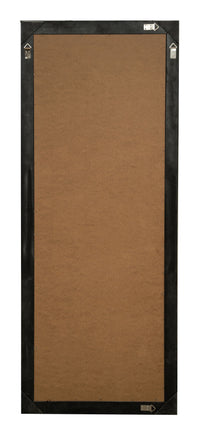 Biscottini Specchio Specchiera Impero da parete e appendere verticale/orizzontale L72xPR4xH180 cm finitura argento e nero anticato