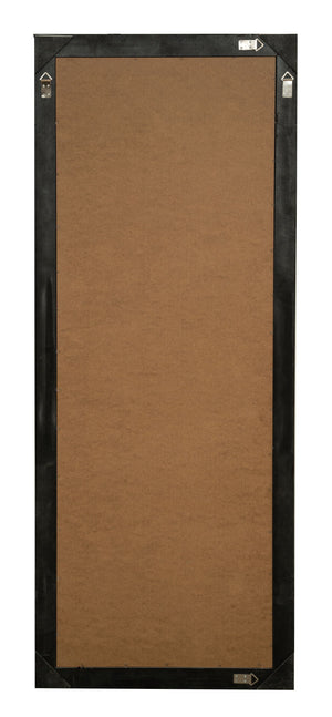 Biscottini Specchio Specchiera Impero da parete e appendere verticale/orizzontale L72xPR4xH180 cm finitura argento e nero anticato