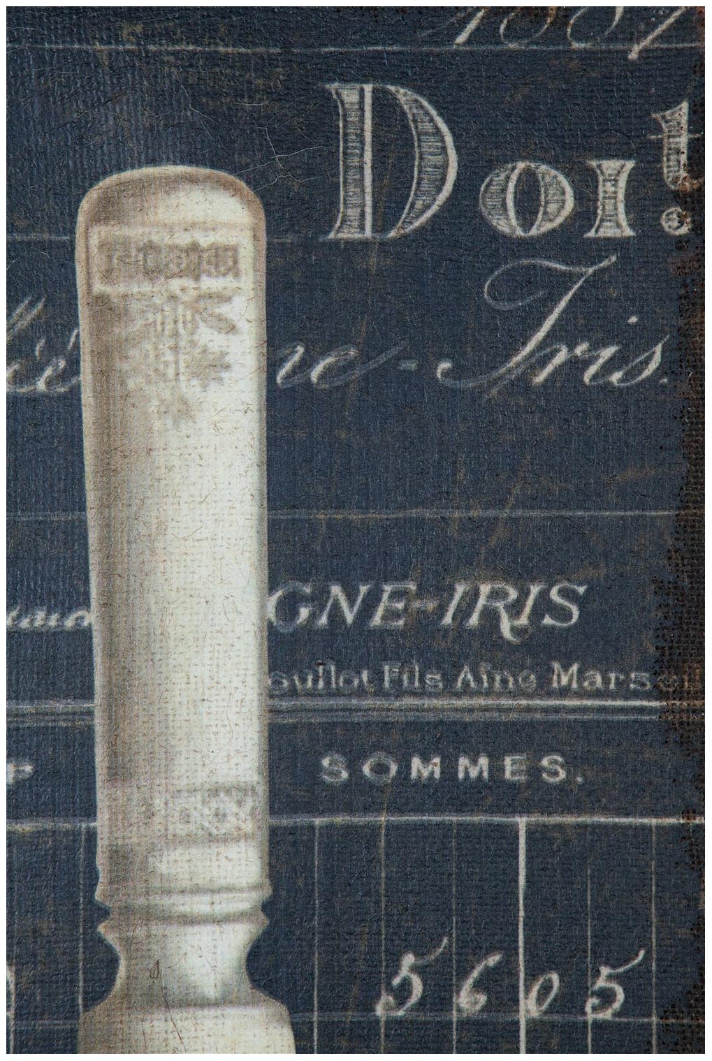 Biscottini Stampa 'COLTELLO' su tela in juta grezza anticata L30,5xPR2xH76 cm dimensioni