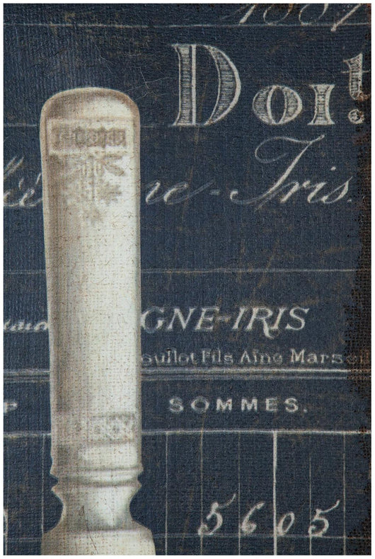 Biscottini Stampa 'COLTELLO' su tela in juta grezza anticata L30,5xPR2xH76 cm dimensioni