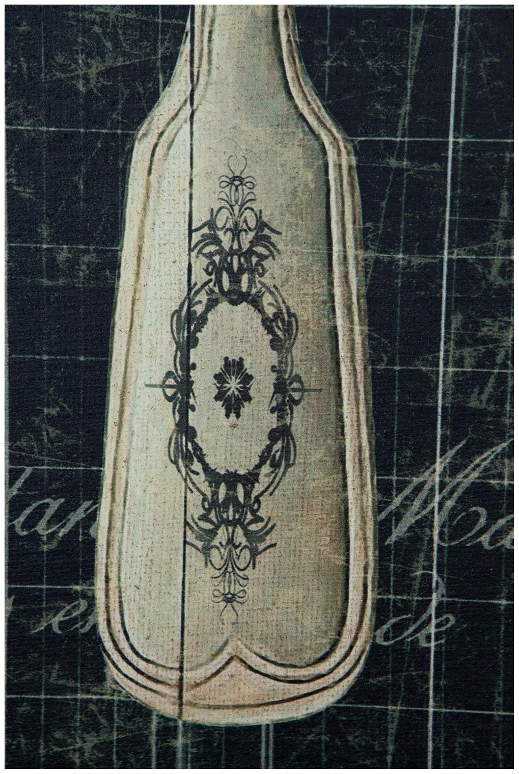 Biscottini Stampa 'CUCCHIAIO' su tela in juta grezza anticata L40xPR2xH120 cm dimensioni