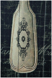 Biscottini Stampa 'CUCCHIAIO' su tela in juta grezza anticata L40xPR2xH120 cm dimensioni