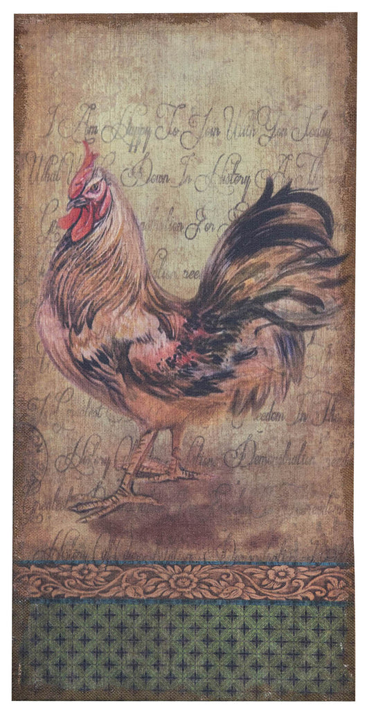 Biscottini Stampa 'GALLO' su tela in juta grezza anticata dimensioni L40xPR3xH80 Offerta