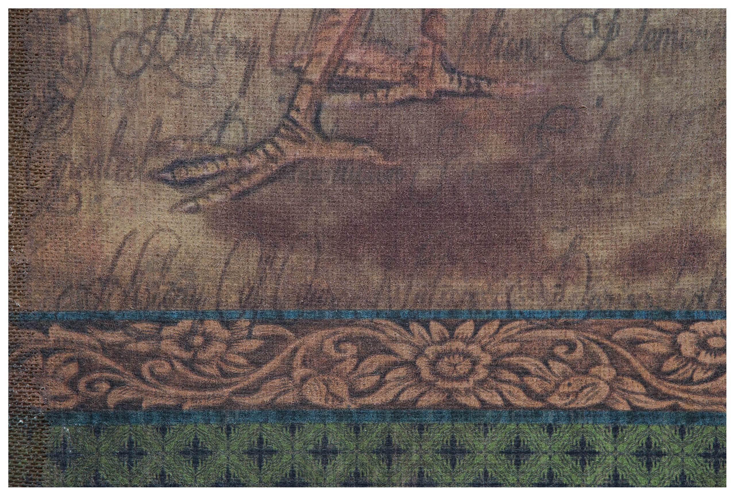 Biscottini Stampa 'GALLO' su tela in juta grezza anticata dimensioni L40xPR3xH80 Offerta