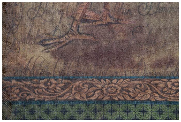 Biscottini Stampa 'GALLO' su tela in juta grezza anticata dimensioni L40xPR3xH80 Offerta