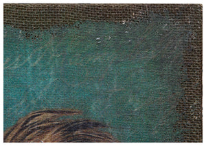 Biscottini Stampa 'GALLO' su tela in juta grezza anticata L40xPR1,9xH40 cm dimensioni