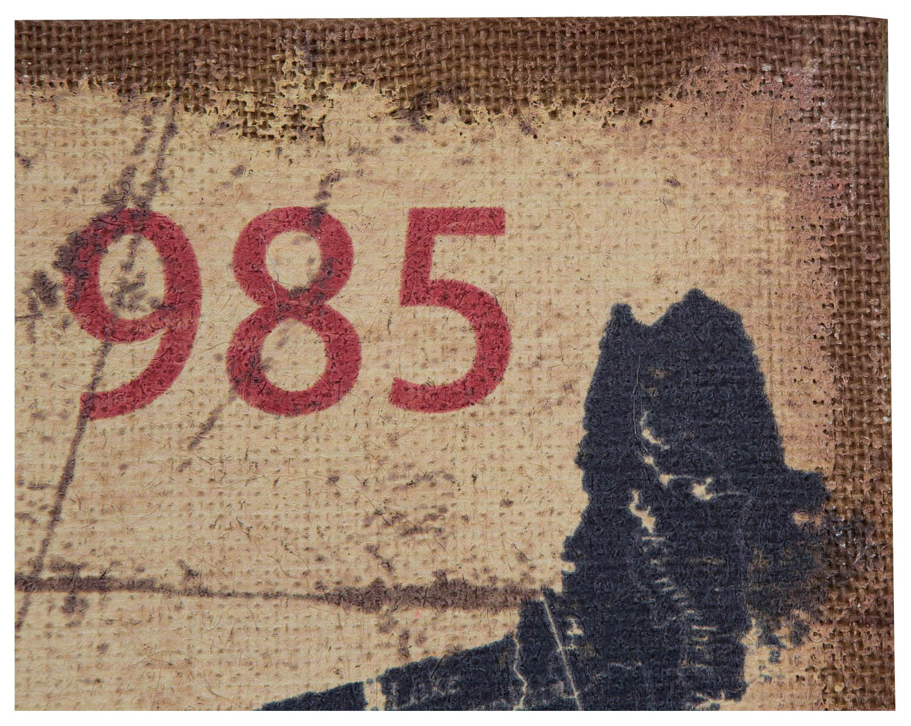 Biscottini Stampa 'ROUTE 66' su tela in juta grezza anticata L90xPR2xH60 cm dimensioni