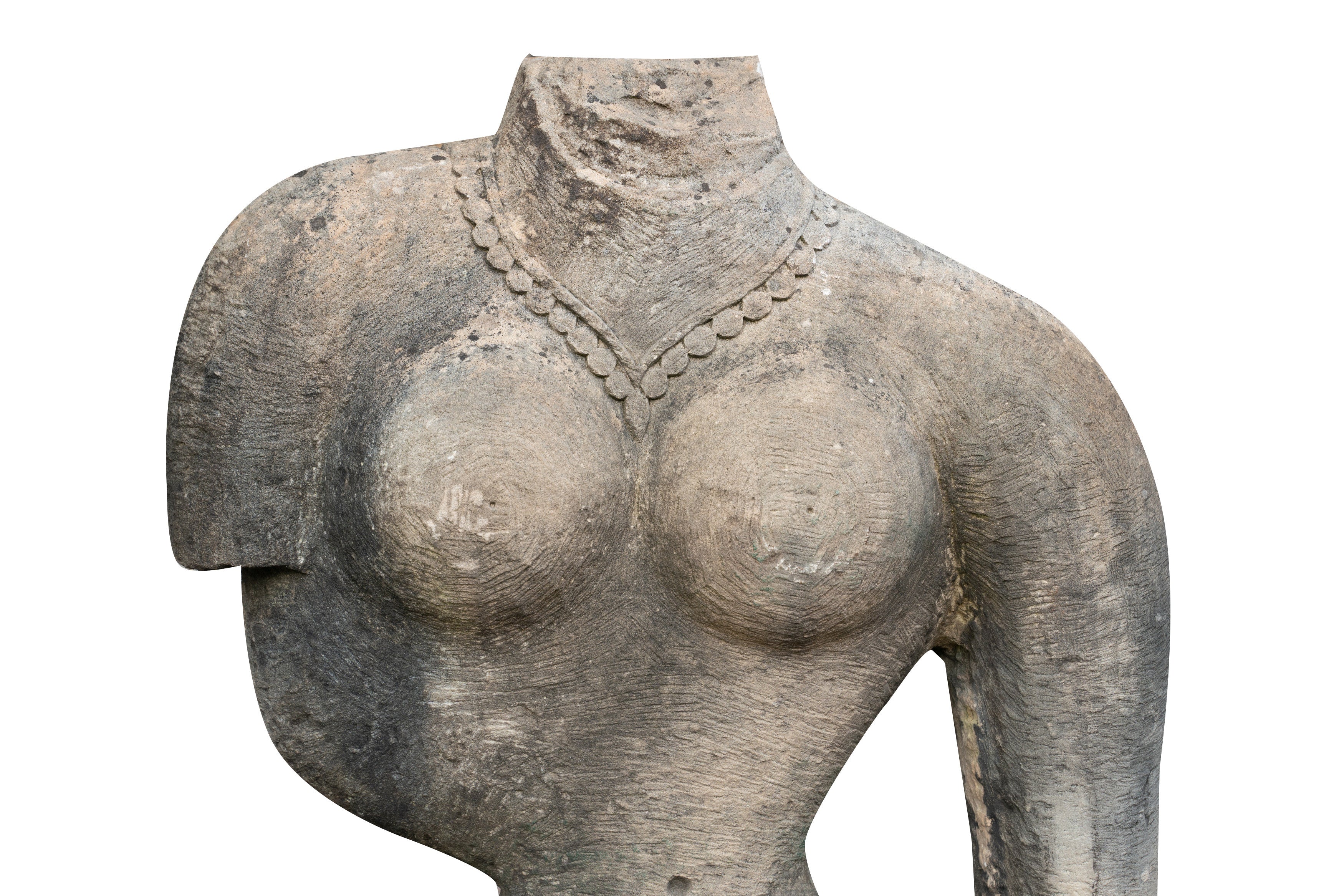 Biscottini Statua corpo di donna in pietra raffigurante larghezza profondità Offerta