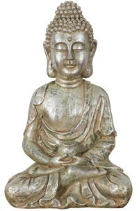 Biscottini Statua di Buddha in resina finitura oro anticato L36xPR29xH60 cm Statuetta