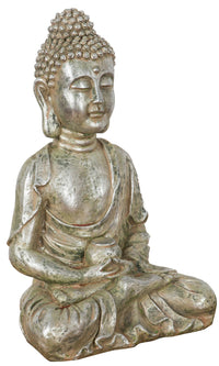 Biscottini Statua di Buddha in resina finitura oro anticato L36xPR29xH60 cm Statuetta