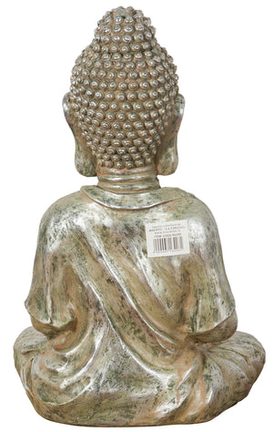 Biscottini Statua di Buddha in resina finitura oro anticato L36xPR29xH60 cm Statuetta