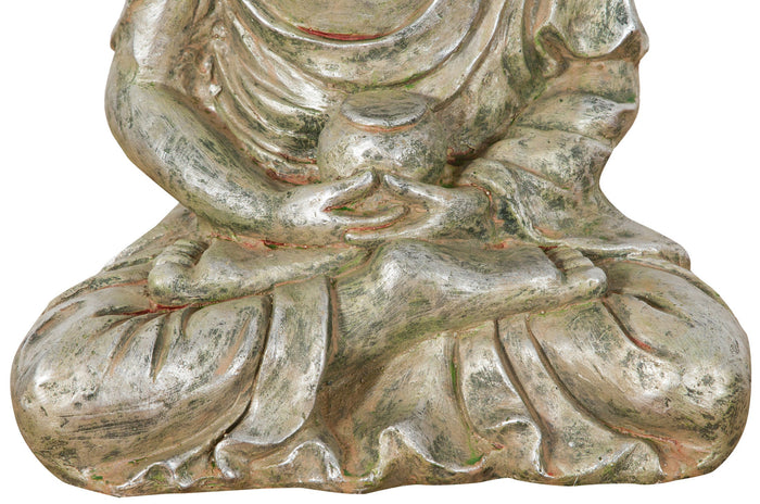 Biscottini Statua di Buddha in resina finitura oro anticato L36xPR29xH60 cm Statuetta