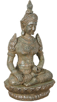 Biscottini Statua di Buddha in resina finitura oro anticato L42xPR38xH75 cm Statuetta