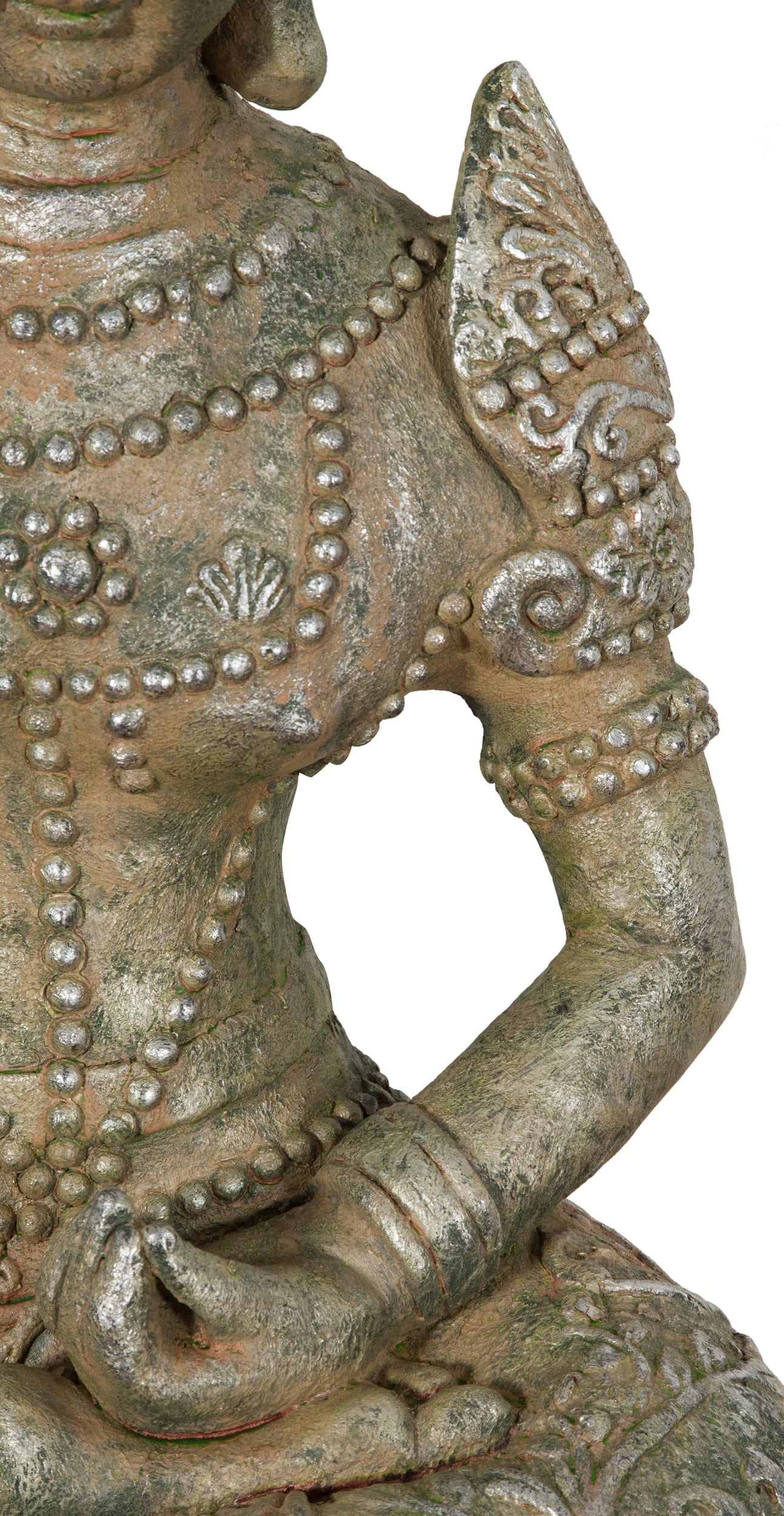 Biscottini Statua di Buddha in resina finitura oro anticato L42xPR38xH75 cm Statuetta