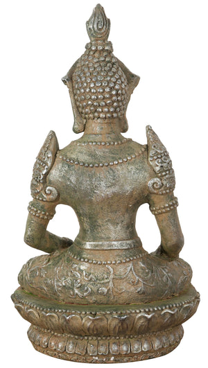 Biscottini Statua di Buddha in resina finitura oro anticato L42xPR38xH75 cm Statuetta
