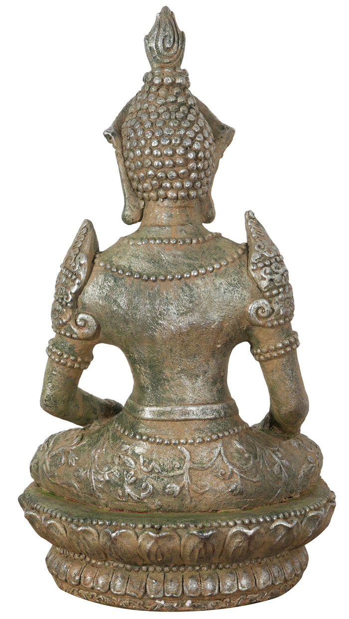 Biscottini Statua di Buddha in resina finitura oro anticato L42xPR38xH75 cm Statuetta