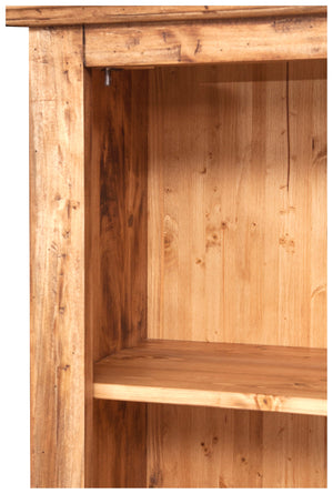 Biscottini Stipo Country in legno massello di tiglio finitura naturale L72xPR40xH173 cm. Made in Italy